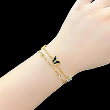 Double Layer Butterflies Bracelet