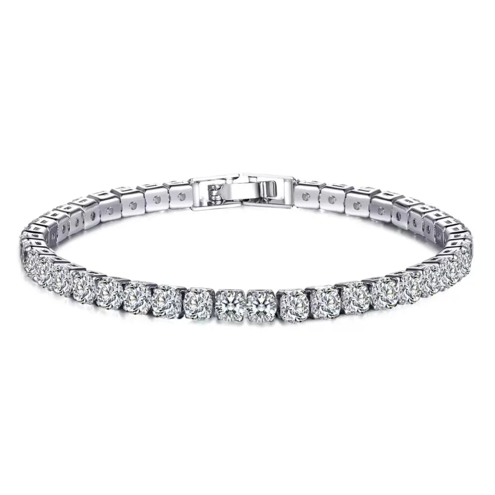 Silver Square Tennis Bracelet