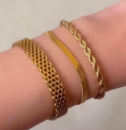 Premium quality stainless steel 3 bracelet set