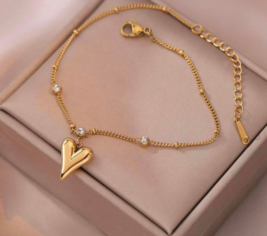 Premium Quality Heart shape stainless steel bracelet