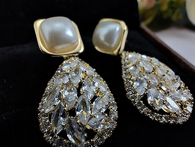 White Pearl with Zircon earring