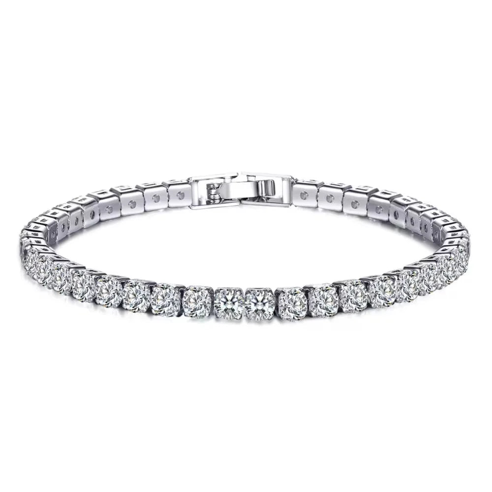 Silver Square Tennis Bracelet