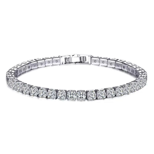 Silver Square Tennis Bracelet