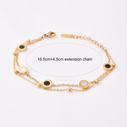 Bvlgari double layer chain bracelet