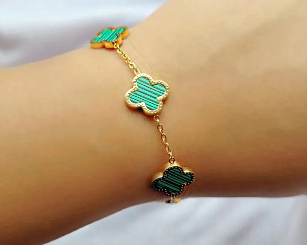 Green LUXE PENTA CLOVER BRACELET