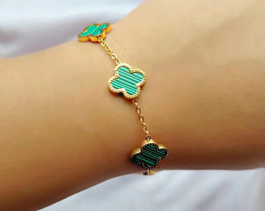Green LUXE PENTA CLOVER BRACELET