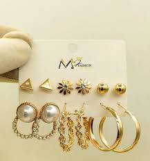 Multi shape earring combo