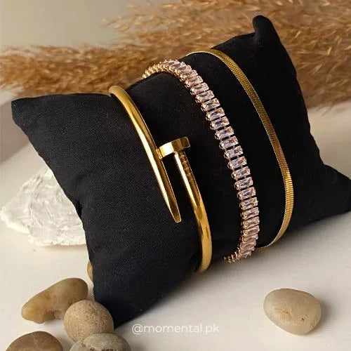 Stainless Steel Premium Quality 2 Bracelet and cuff set